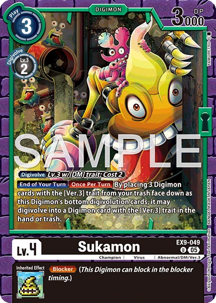 Digimon Card Game Sammelkarte EX9-049 Sukamon