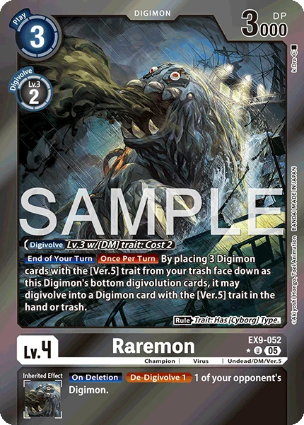 Digimon Card Game Sammelkarte EX9-052 Raremon alternatives Artwork 1