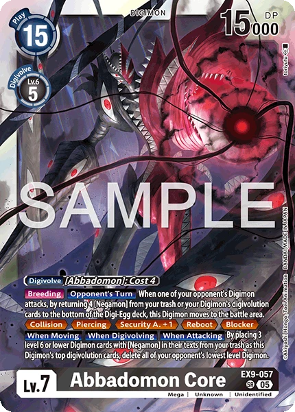 Digimon Card Game Sammelkarte EX9-057 Abbadomon Core