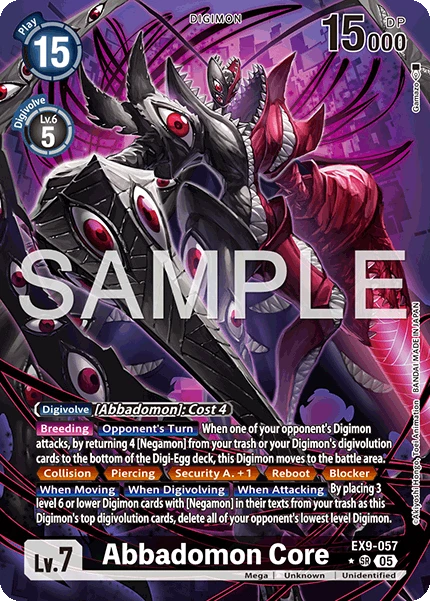 Digimon Card Game Sammelkarte EX9-057 Abbadomon Core alternatives Artwork 1