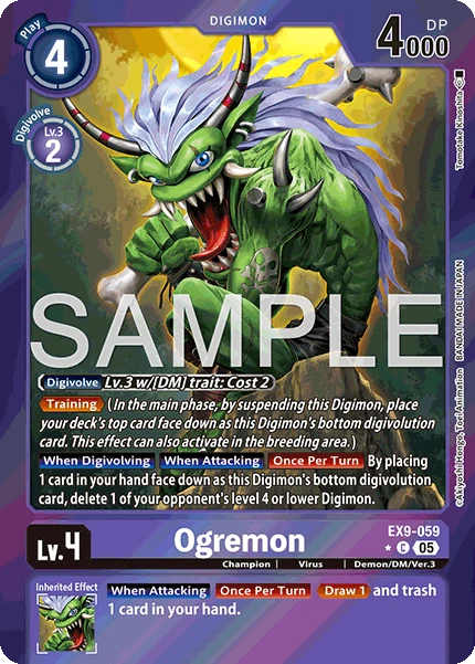 Digimon Card Game Sammelkarte EX9-059 Ogremon alternatives Artwork 1