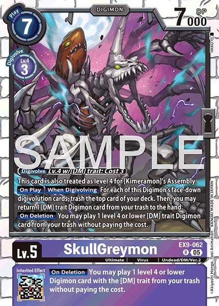 Digimon Card Game Sammelkarte EX9-062 SkullGreymon