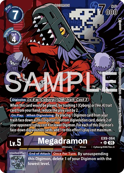 Digimon Card Game Sammelkarte EX9-064 Megadramon alternatives Artwork 1
