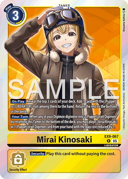 Digimon Card Game Sammelkarte EX9-067 Mirai Kinosaki