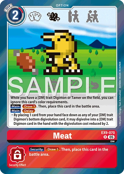 Digimon Card Game Sammelkarte EX9-070 Meat