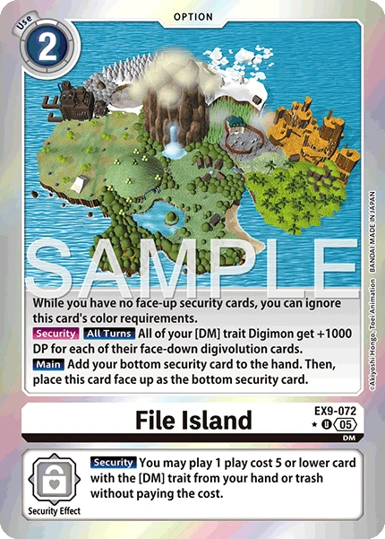 Digimon Card Game Sammelkarte EX9-072 File Island alternatives Artwork 1