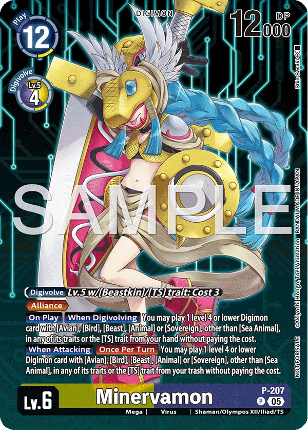 Digimon Card Game Sammelkarte P-207 Minervamon