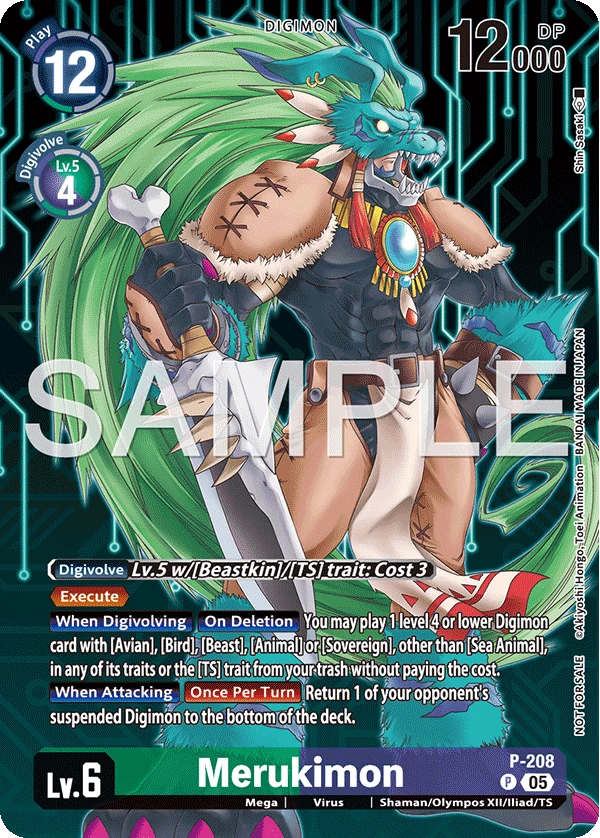 Digimon Card Game Sammelkarte P-208 Merukimon