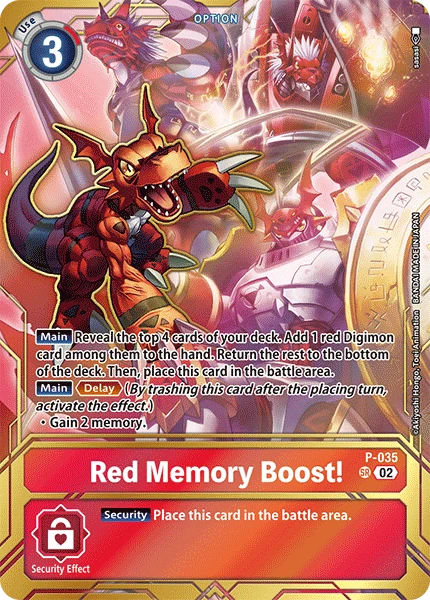 Digimon Card Game Sammelkarte P-035 Red Memory Boost! alternatives Artwork 5