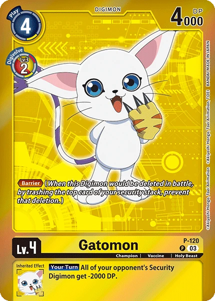 Digimon Card Game Sammelkarte P-120 Gatomon alternatives Artwork 1