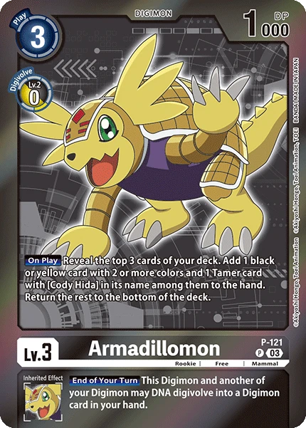 Digimon Card Game Sammelkarte P-121 Armadillomon alternatives Artwork 1