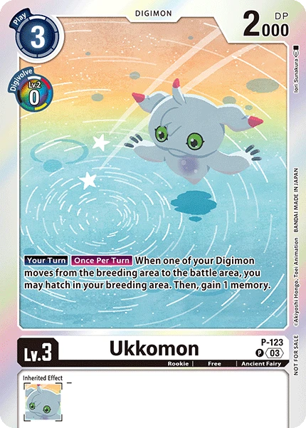 Digimon Card Game Sammelkarte P-123 Ukkomon alternatives Artwork 2