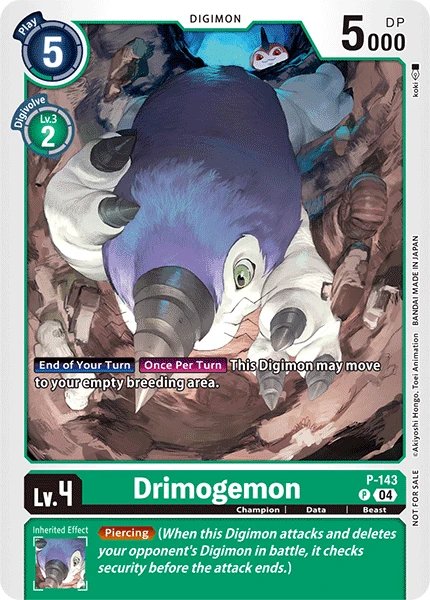 Digimon Card Game Sammelkarte P-143 Drimogemon