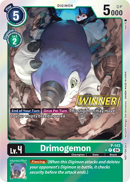 Digimon Card Game Sammelkarte P-143 Drimogemon alternatives Artwork 1