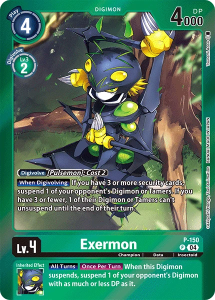 Digimon Card Game Sammelkarte P-150 Exermon alternatives Artwork 2