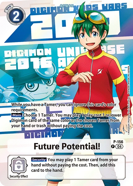 Digimon Card Game Sammelkarte P-156 Future Potential! alternatives Artwork 3